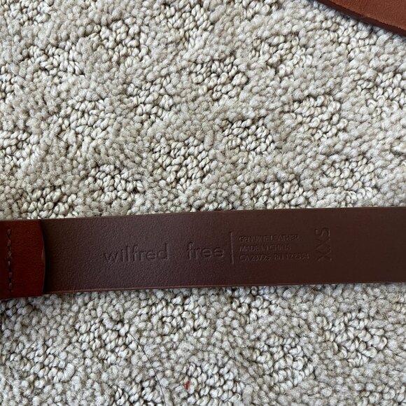 Aritzia Wilfred Free Western Belt Leather Belt Brown Silver Hardware XXS - Picture 4 of 5